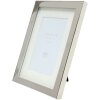 S57MC1 Cornice in metallo color argento lucido con passe-partout 10x15 cm