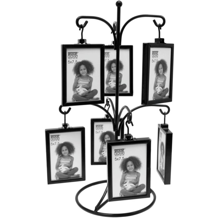 S65YH1 Appendino per foto in metallo nero 5x7,5 cm