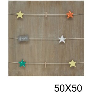 S67TT2 Parete in legno con mollette 50x50 cm