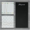 S67TT4 Parete memo in legno grigio con lavagna