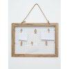 S67TV1 Cornice da parete in legno driftwood con filo di ferro e graffette