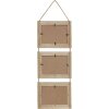 S67TV1 Appendiabiti in legno driftwood per 3 foto 10x15 cm