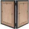 S67TW2 Doppia cornice nera con supporto in legno per 2 foto verticali 10x15 cm