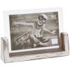 s67tz1 Portafoto dipinto di bianco per 1 foto orizzontale 13x18 cm