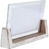 S67TZ1 Portafoto verniciato bianco per 1 foto orizzontale 15x20 cm