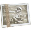 S67UA1 Portafoto verniciato bianco con corde 13x18 cm