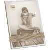 S67UA1 Portafoto verniciato bianco con corde 13x18 cm