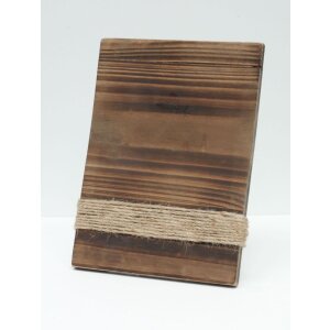 S67UA2 Portafoto verniciato marrone con corde 13x18 cm