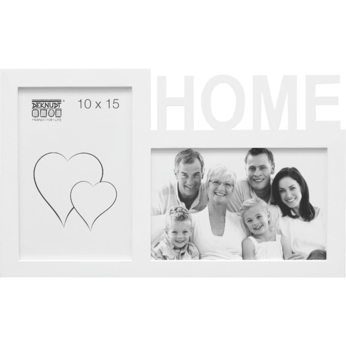 s68nk1 Cornice bianca per 2 foto - casa 10x15 cm