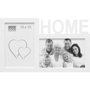 s68nk1 Cornice bianca per 2 foto - casa 10x15 cm