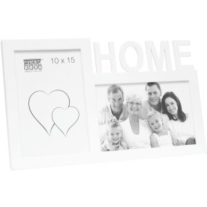 s68nk1 Cornice bianca per 2 foto - casa 10x15 cm
