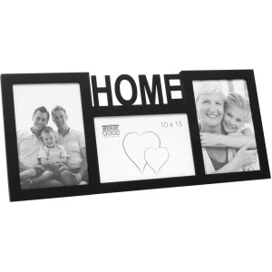 S68NK2 Cornice nera per 3 immagini - HOME 10x15 cm