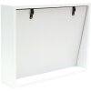 S68QK1 Cornice a blocco bianca con pannello posteriore inclinato per 2 foto 10x15 cm