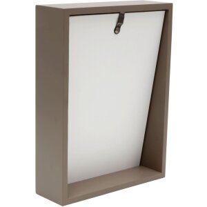 S68QK9 Cornice a blocco color taupe con retro inclinato 15x20 cm