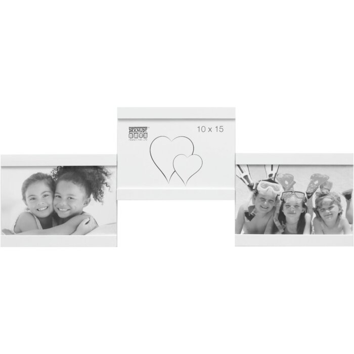 S68RK1 Cornice da galleria in bianco per 3 foto 10x15 cm