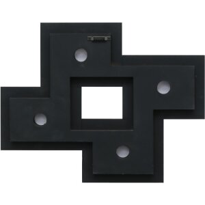 S68RK2 Cornice da galleria in nero per 4 foto 10x15 cm