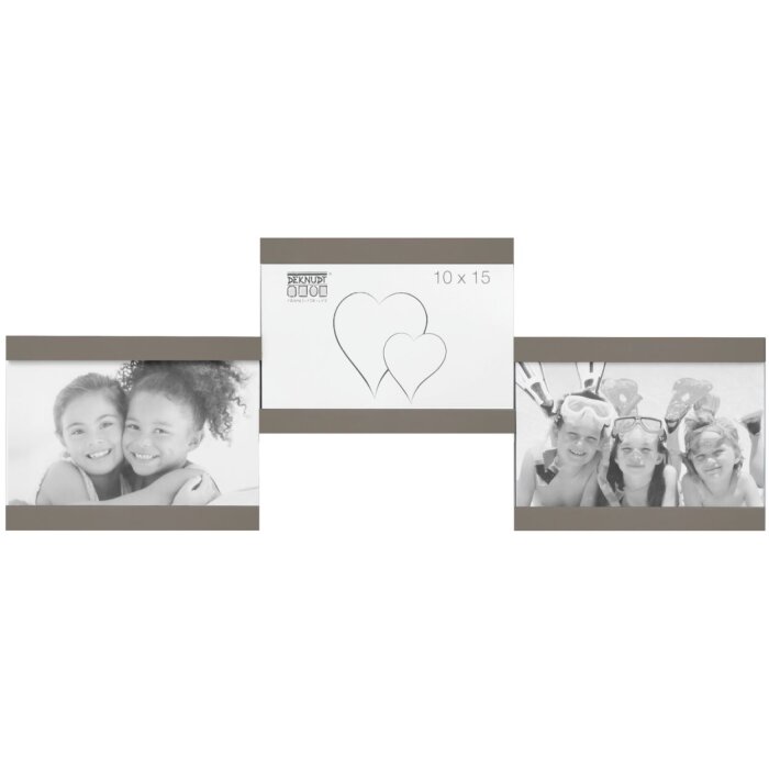 S68RK9 Cornice da galleria in grigio per 3 foto 10x15 cm