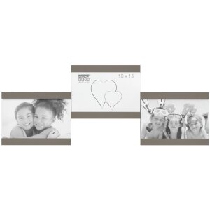 S68RK9 Cornice da galleria in grigio per 3 foto 10x15 cm