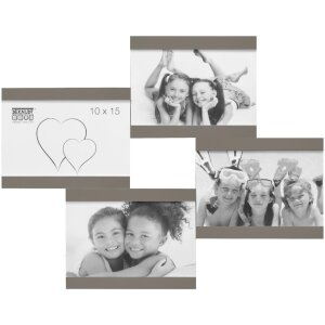 S68RK9 Cornice da galleria in grigio per 4 foto 10x15 cm