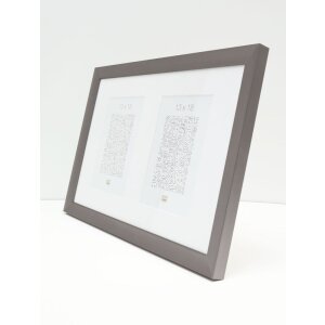 S021D7 Cornice da galleria in alluminio grigio da 2 a 4 foto 10x15 cm e 13x18 cm