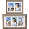 S221F3 Cornice da galleria in legno beige 2 o 3 foto da 10x15 cm a 15x20 cm