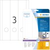 Etichette per cartelle A4 bianche 59x297 mm Carta mobile-rimovibile opaca 75 pz.