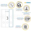 Etichette per cartelle A4 bianche 61x297 mm Carta mobile-rimovibile opaca 75 pz.