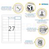 Etichette A4 bianche 63,5x29,6 mm Carta mobile-rimovibile opaca 2700 pz.