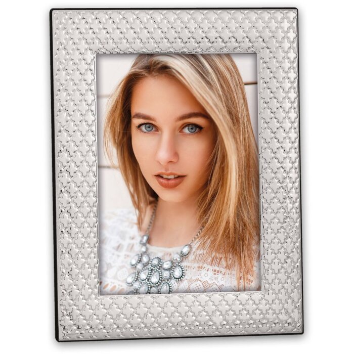 Portafoto in metallo s144 argento lucido 13x18 cm