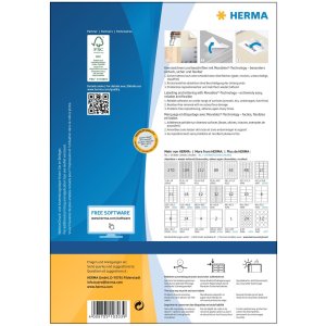 Etichette A4 bianche 88,9x33,8 mm Carta mobile-rimovibile opaca 1600 pz.