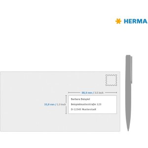 Etichette A4 bianche 88,9x33,8 mm Carta mobile-rimovibile opaca 1600 pz.