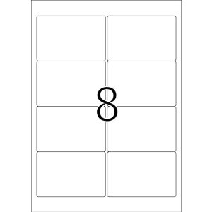 Etichette A4 bianche 96x63,5 mm Carta mobile-rimovibile opaca 800 pz.