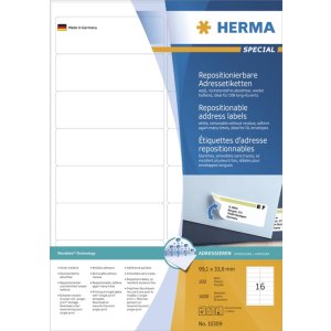 Etichette indirizzo A4 bianco 99,1x33,8 mm carta...
