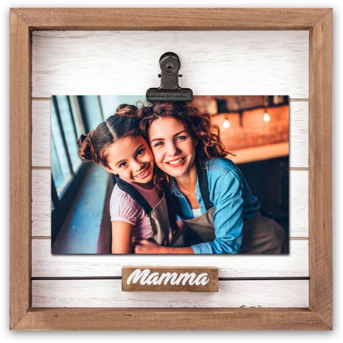 Camilla Portafoto in legno Mamma 10x15 cm
