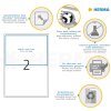 Etichette A4 bianche 199,6x143,5 mm Carta mobile-rimovibile opaca 200 pz.