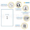 Etichette HERMA A4 bianco 210x297 mm Carta mobile-rimovibile opaca 100 pz.