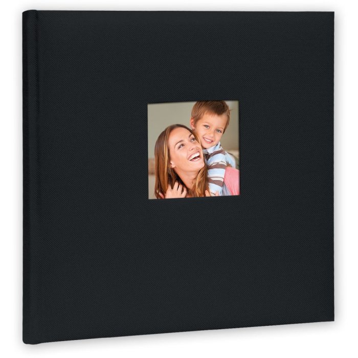 ZEP Album fotografico in cotone 24x24 cm nero 40 pagine bianche