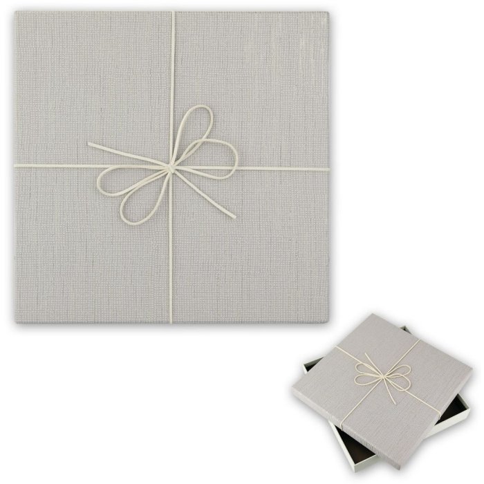 Scatola Firenze grigio 24x29x4 cm