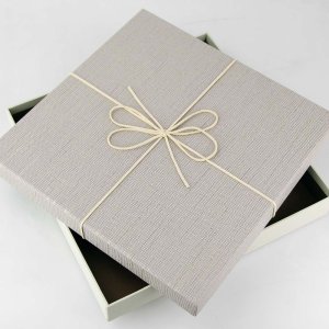 Scatola Firenze grigio 24x29x4 cm
