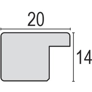 M57 Cornice di legno Basic 30x40 cm bianco