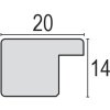 M57 Cornice di legno Basic 30x40 cm bianco