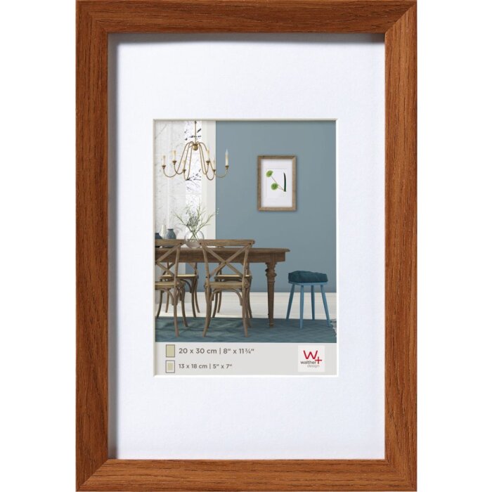 Cornice in legno Fiorito 18x24 cm rovere scuro