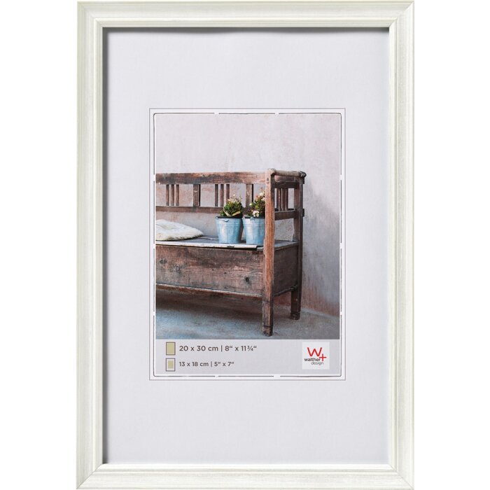 Panchina con cornice in legno 10x15 cm bianco