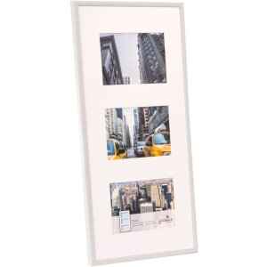 Cornice Puro 3 foto 10x15 cm bianco