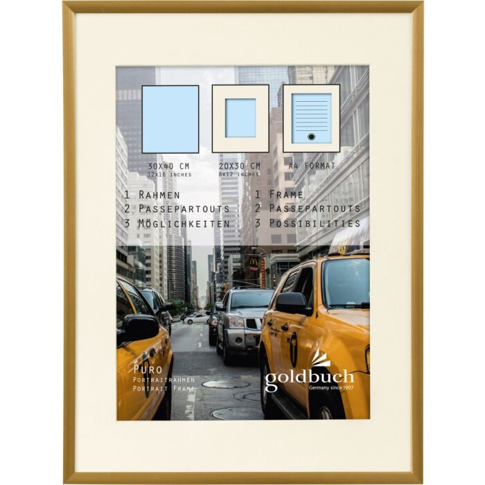 Cornice in plastica Puro 30x40 cm oro