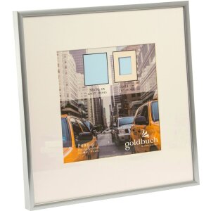 Goldbuch Cornice di plastica Puro 30x30 cm argento con Passepartout 18x18 cm