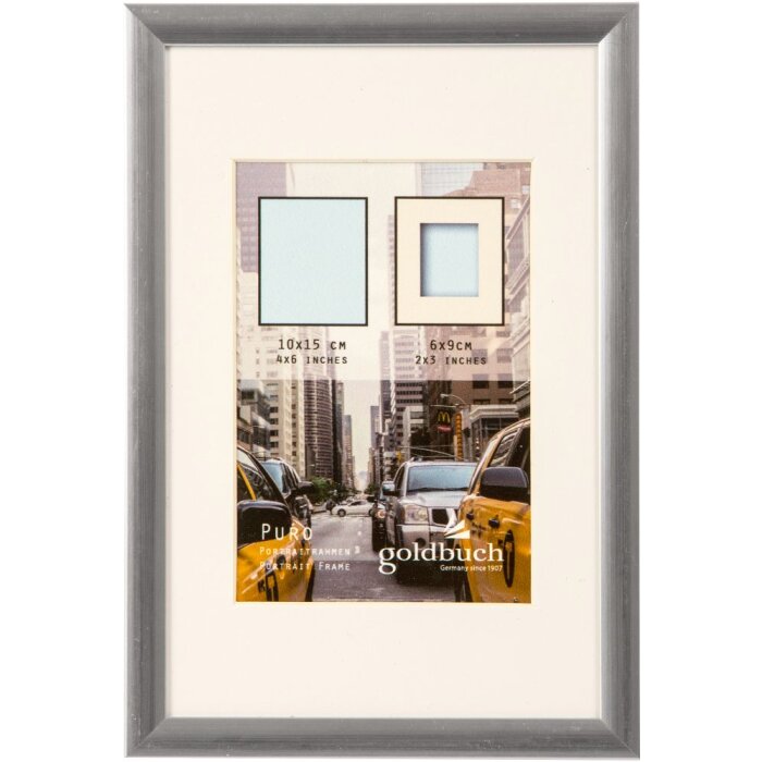 Cornice in plastica Puro 10x15 cm argento