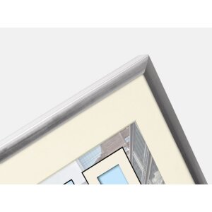 Cornice in plastica Puro 10x15 cm argento