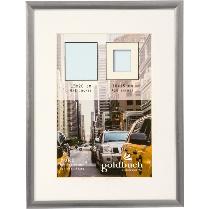 Cornice in plastica Puro 15x20 cm argento