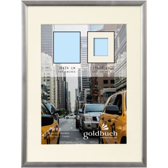 Cornice in plastica Puro 18x24 cm argento